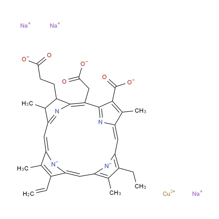 Sels de sodium complexes de chlorophylline et de cuivre