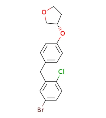 (3S) -3- (4 - ((5-bromo-2-chlorophényl) méthyl) phénoxy) tétrahydro-furan (CAS: 915095-89-5)