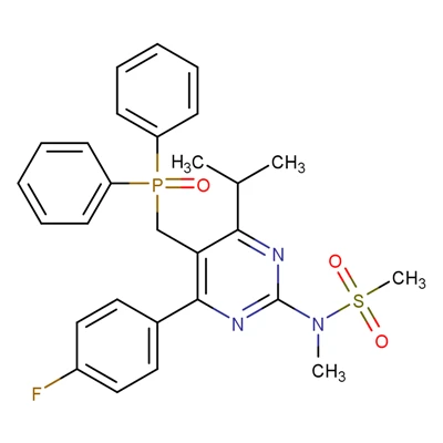 N-[5-(Diphényl-phosphinoylméthyl)-4-(4-fluoro-phényl)-6-isopropyl-pyrimidin-2-yl]-N-méthyl-méthanesulfonamide